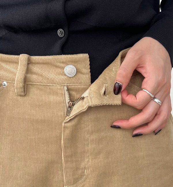  「【新色/レイヤード対応】コーデュロイフレアパンツ」|チノ|