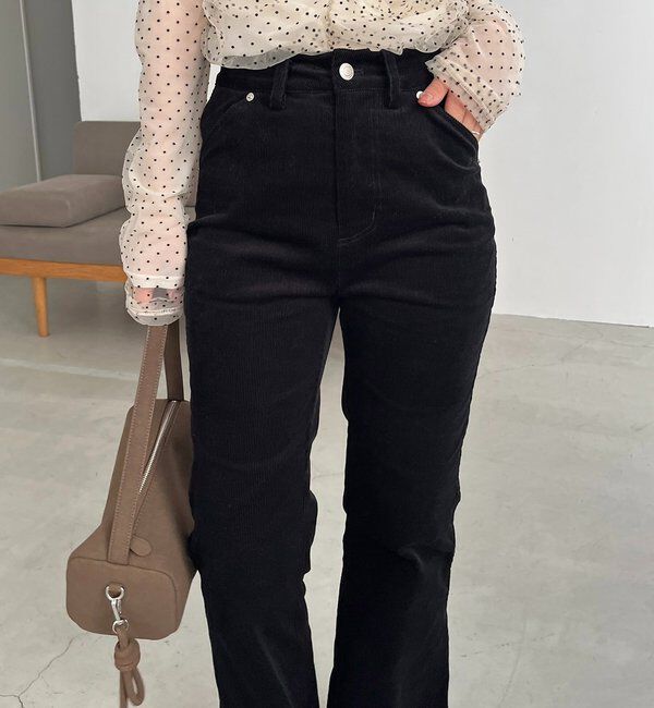  「【新色/レイヤード対応】コーデュロイフレアパンツ」|チノ|