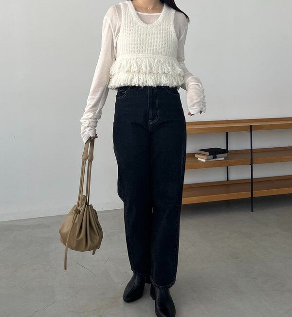  「チュールヤーンベスト」|ニット・セーター|