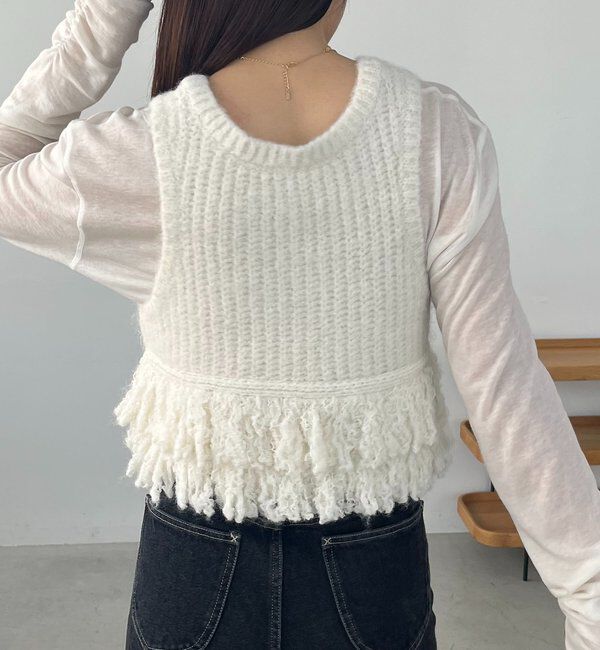  「チュールヤーンベスト」|ニット・セーター|