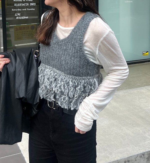  「チュールヤーンベスト」|ニット・セーター|