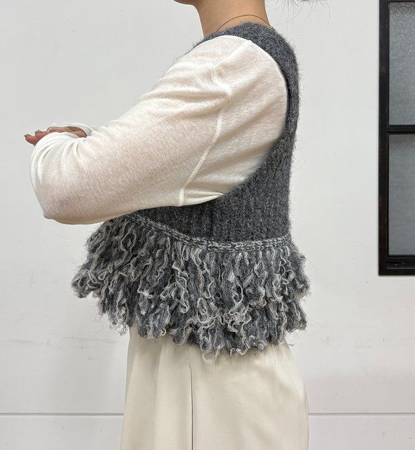  「チュールヤーンベスト」|ニット・セーター|