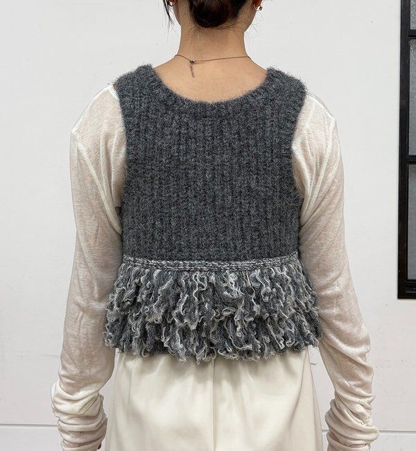  「チュールヤーンベスト」|ニット・セーター|