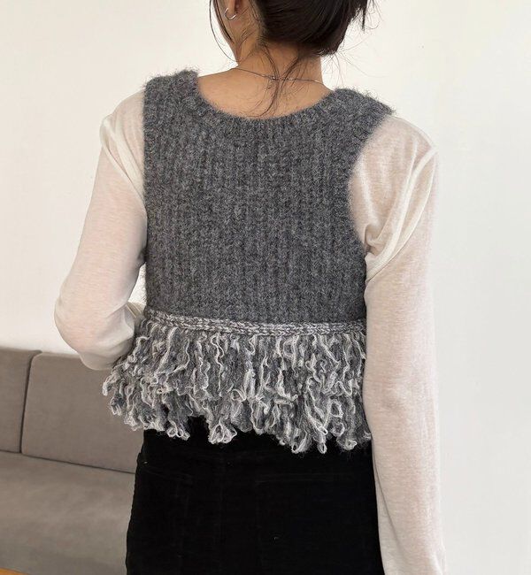  「チュールヤーンベスト」|ニット・セーター|