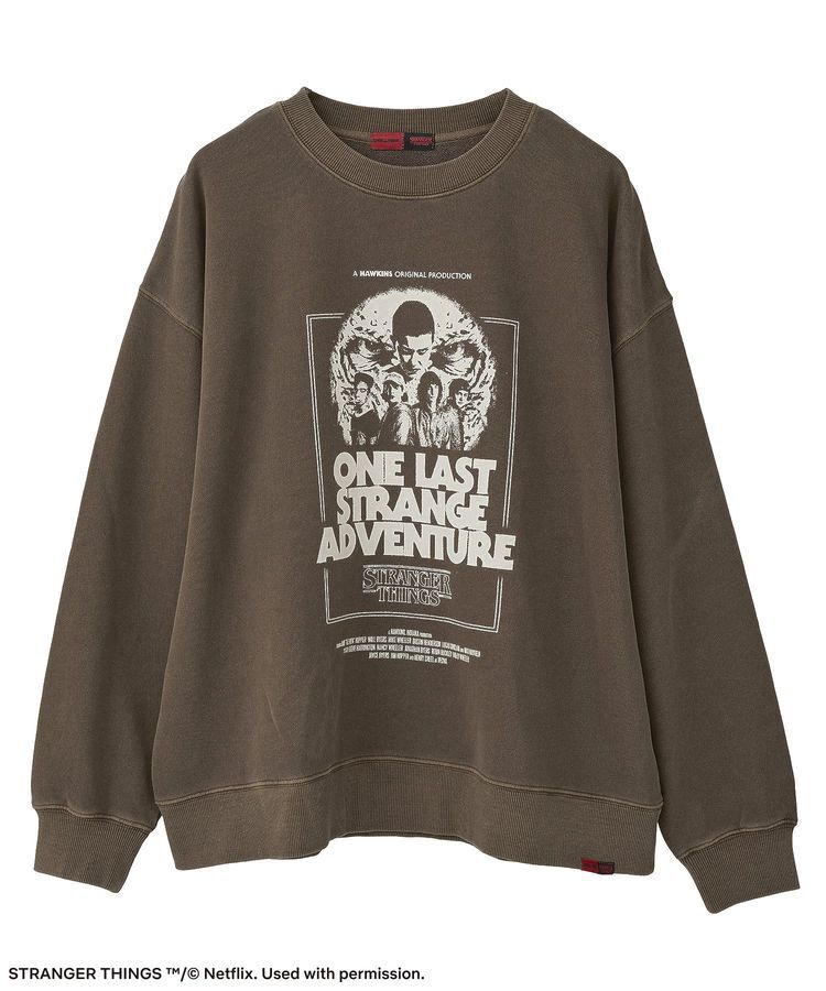 STRANGER THINGS スウェット □STRANGER THINGS×MINNETONKA プリンテッドスウェット（Green Parks