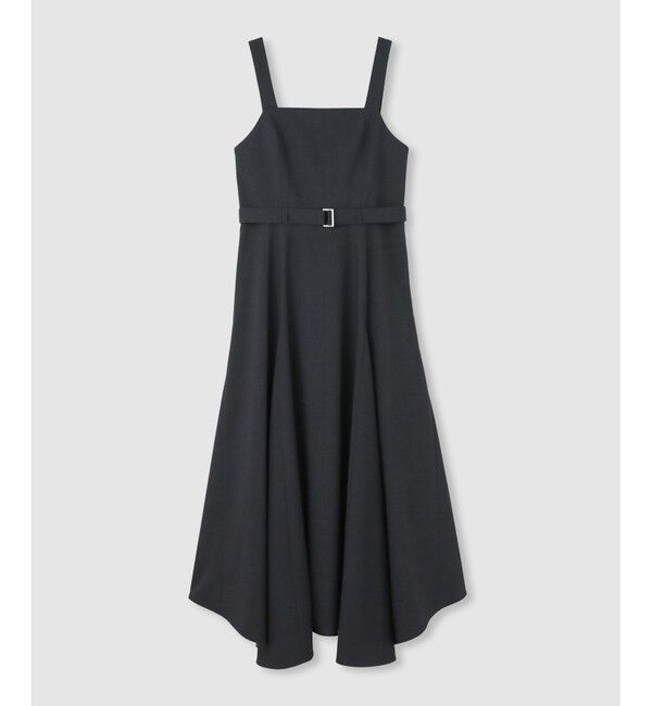 allureville「イレギュラーヘムジャンパースカート」|ワンピース|チャコールグレー