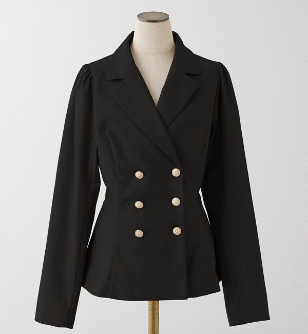  「【premiumorder】後ろレースアップテーラードジャケット/SM展開」|テーラードジャケット|ブラック