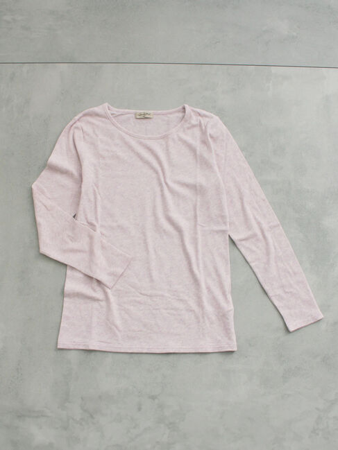 Samansa Mos2「【吸湿発熱】ベア天無地クルーネック」|Tシャツ・カットソー|パープル