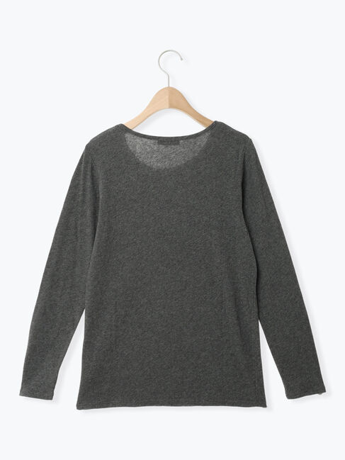 Samansa Mos2「【吸湿発熱】ベア天無地クルーネック」|Tシャツ・カットソー|