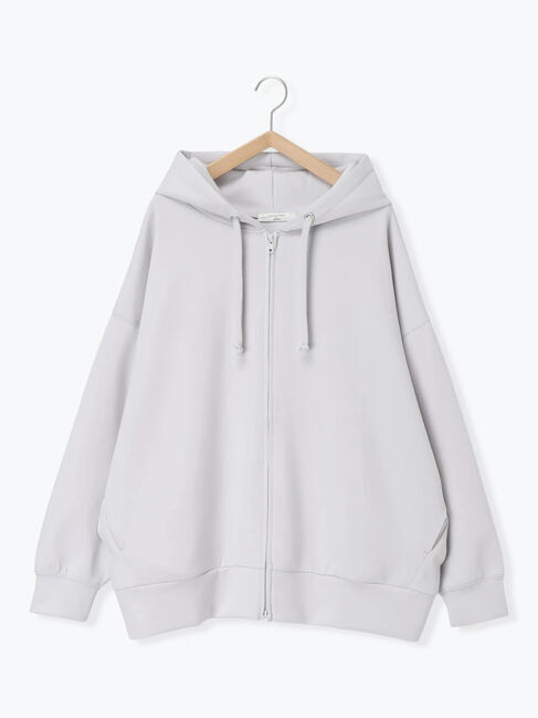 Samansa Mos2 blue「ダンボールジップパーカー」|Tシャツ・カットソー|