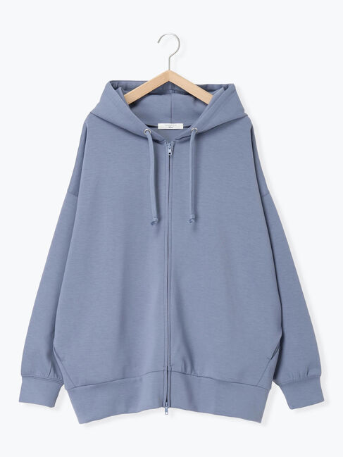 Samansa Mos2 blue「ダンボールジップパーカー」|Tシャツ・カットソー|