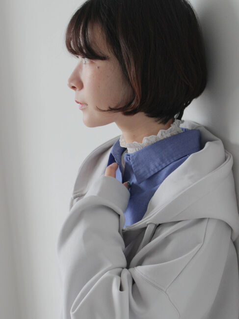 Samansa Mos2 blue「ダンボールジップパーカー」|Tシャツ・カットソー|