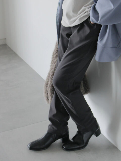 Samansa Mos2 blue「裏起毛ストレッチパンツ」|その他|