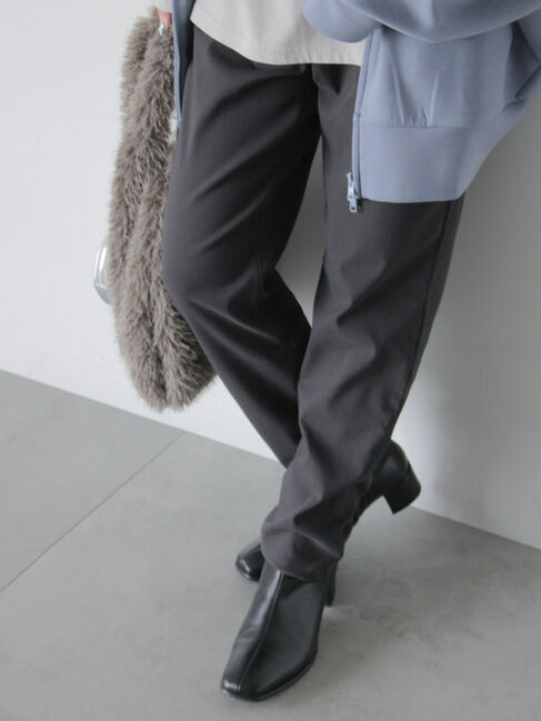 Samansa Mos2 blue「裏起毛ストレッチパンツ」|その他|