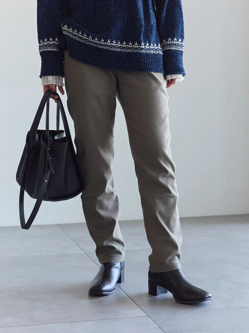 Samansa Mos2 blue「裏起毛ストレッチパンツ」|その他|