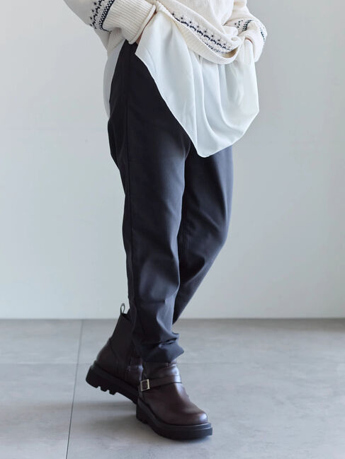 Samansa Mos2 blue「裏起毛ストレッチパンツ」|その他|