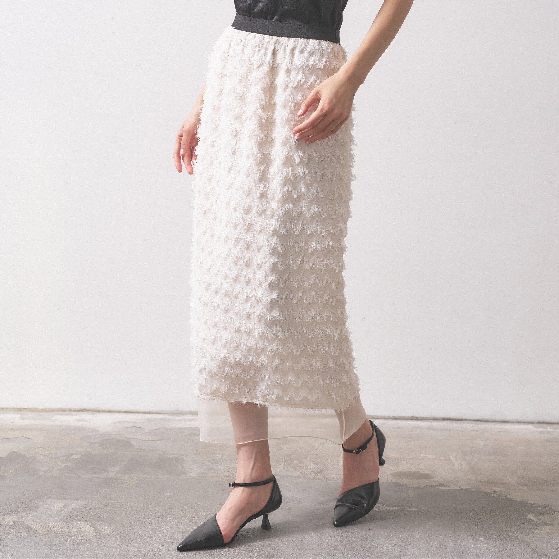 GALLEST「【オケージョン対応】フリンジタイトスカート」|スカート|
