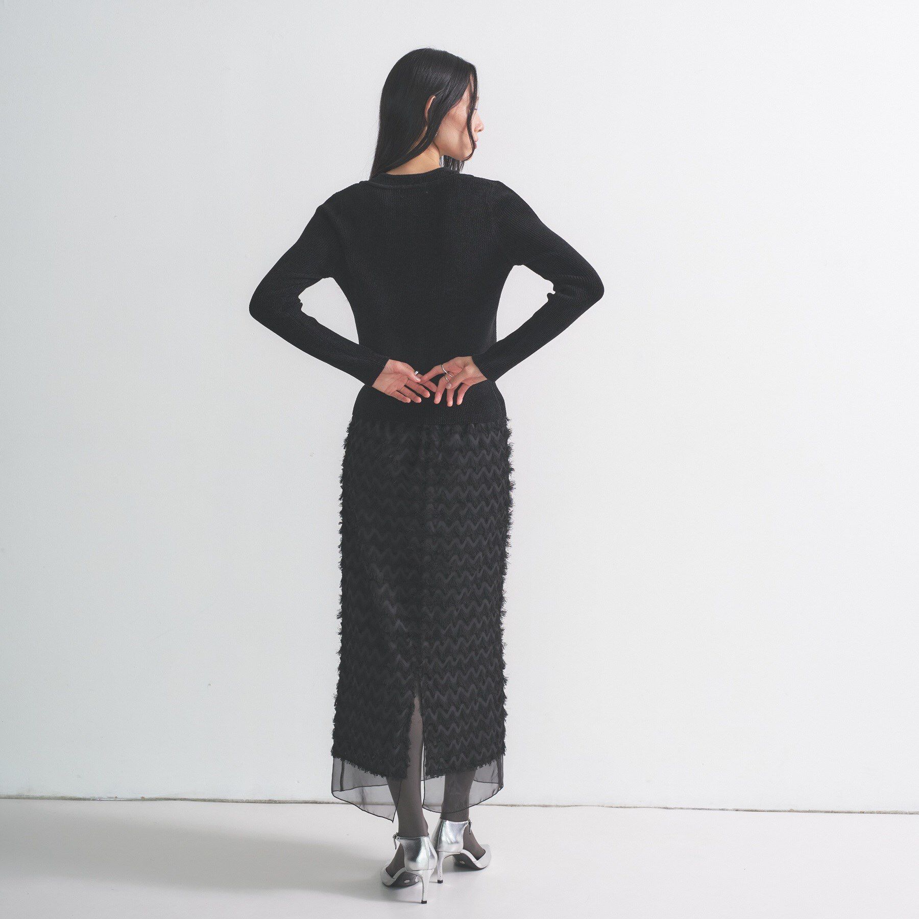 GALLEST「【オケージョン対応】フリンジタイトスカート」|スカート|