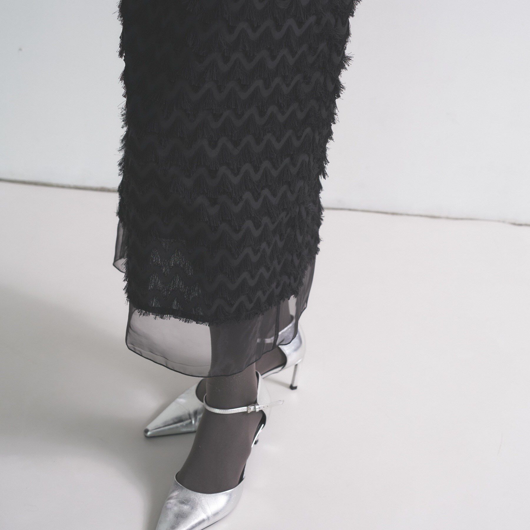 GALLEST「【オケージョン対応】フリンジタイトスカート」|スカート|