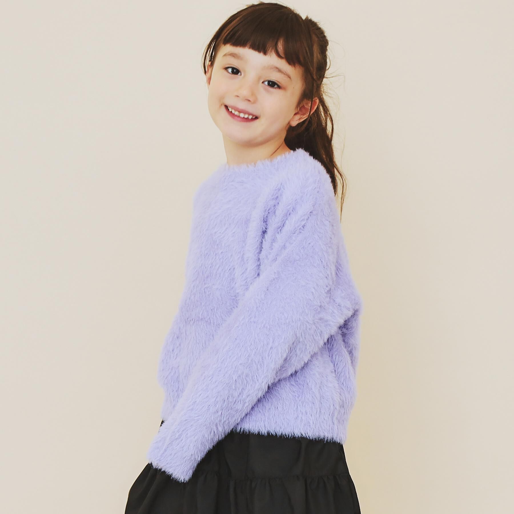 THE SHOP TK「【130・150】フェザークルーネックニット」|ニット・セーター|