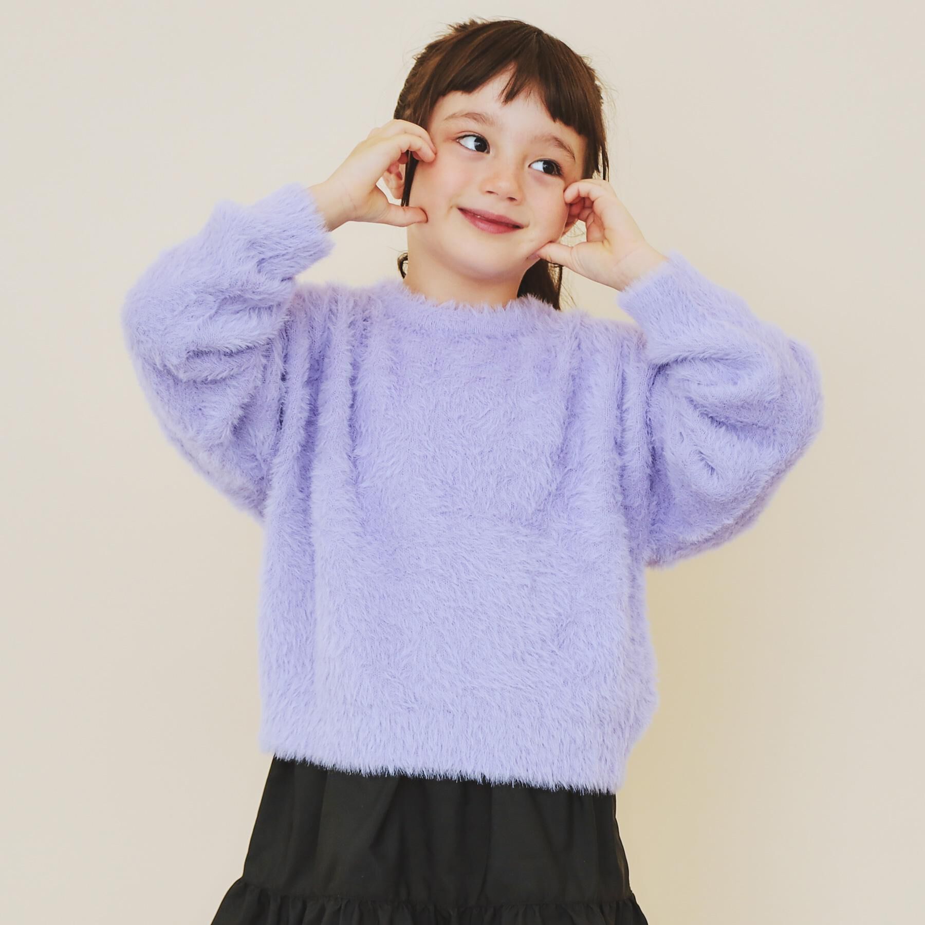 THE SHOP TK「【130・150】フェザークルーネックニット」|ニット・セーター|