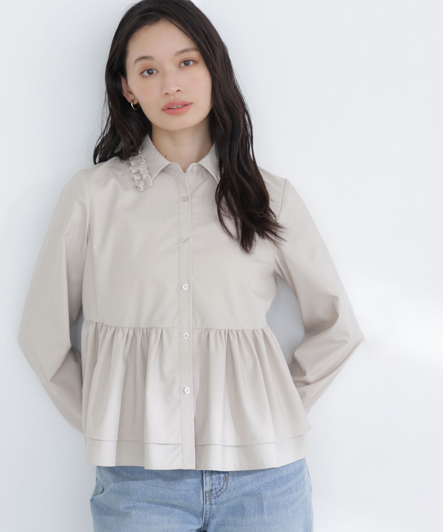  「フリルカラーシャツ」|シャツ・ブラウス|