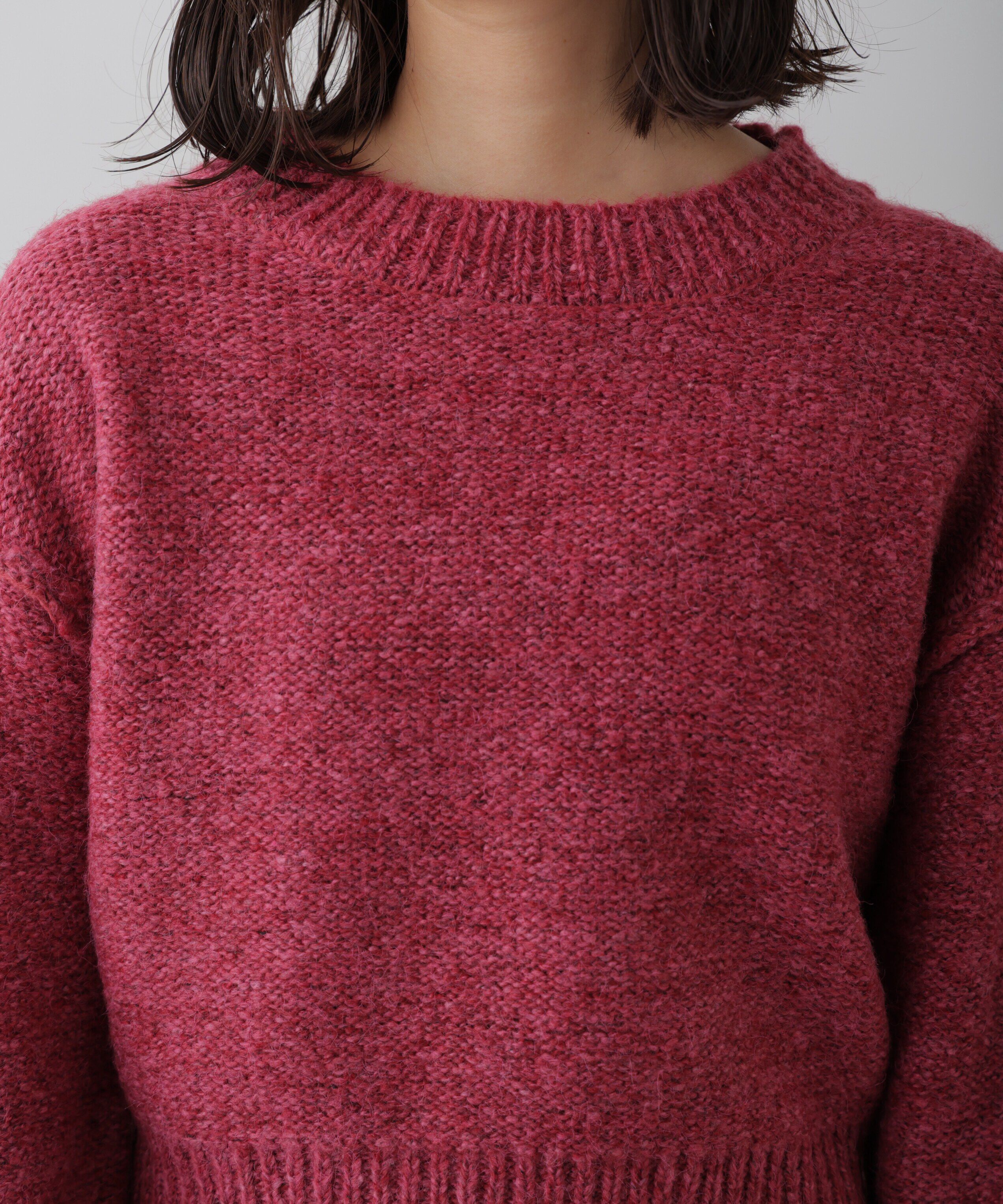  「バックリボンショート丈ニット」|ニット・セーター|