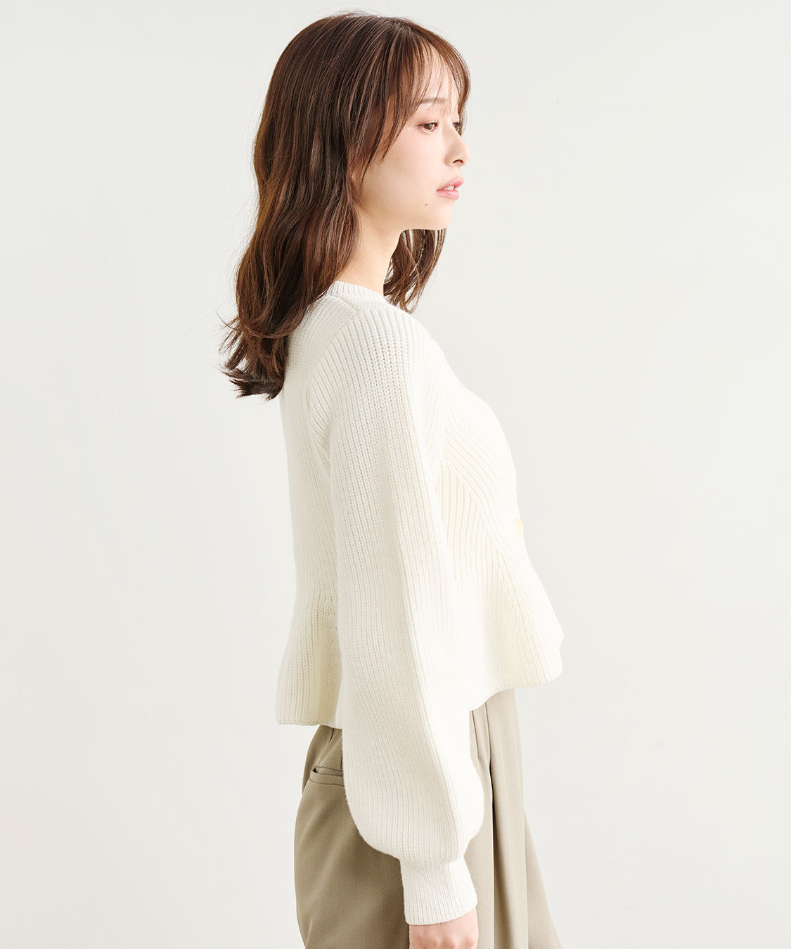 COCO DEAL「ペプラムボタンニット」|ニット・セーター|