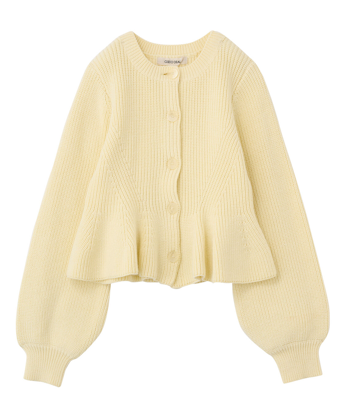 COCO DEAL「ペプラムボタンニット」|ニット・セーター|