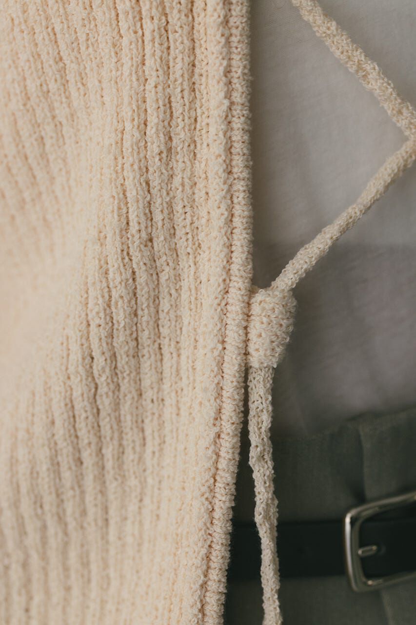 STYLEMIXER「レースアップリブニットトップ」|ニット・セーター|