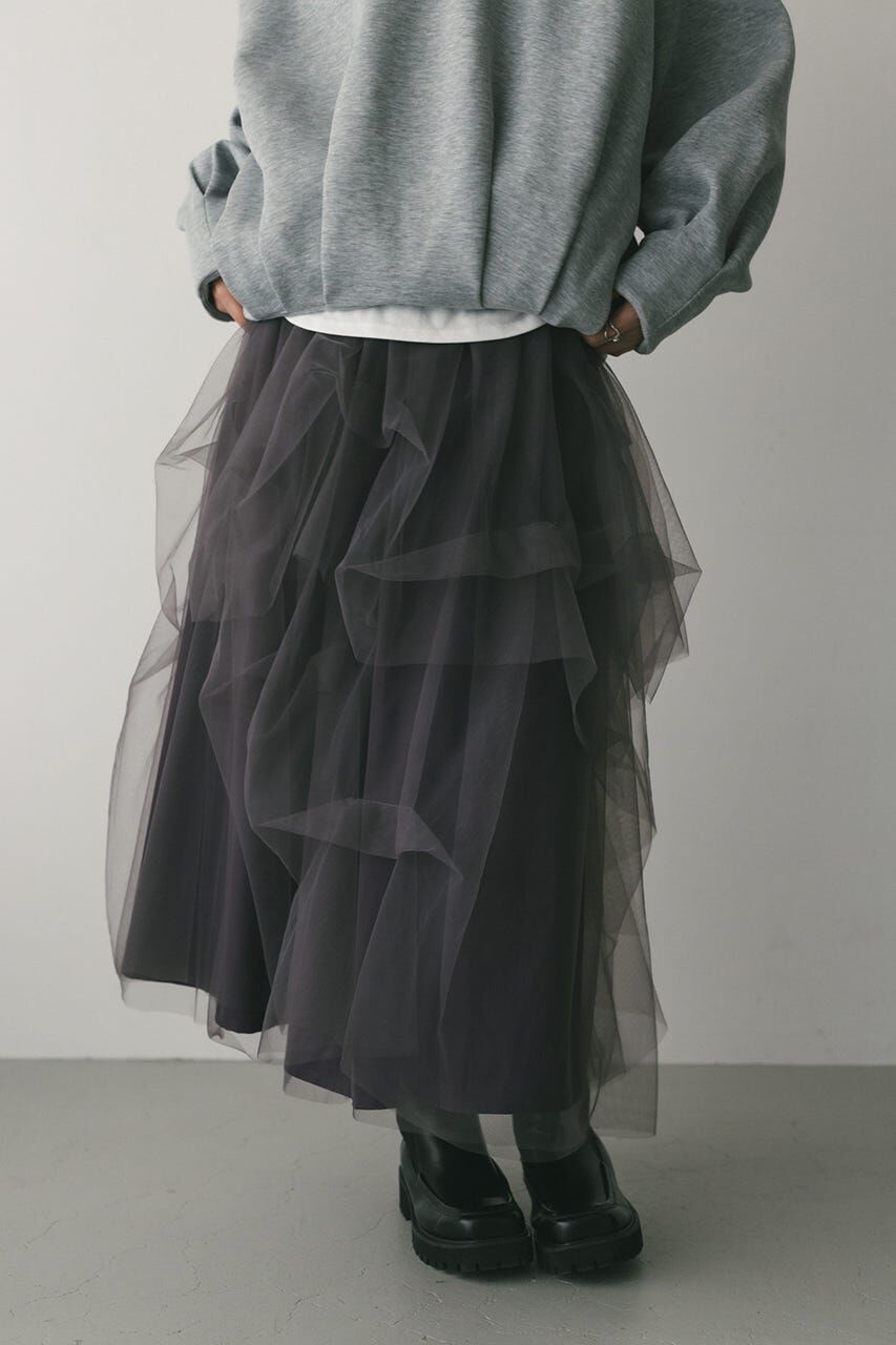 STYLEMIXER「ランダムティアードチュールスカート」|スカート|
