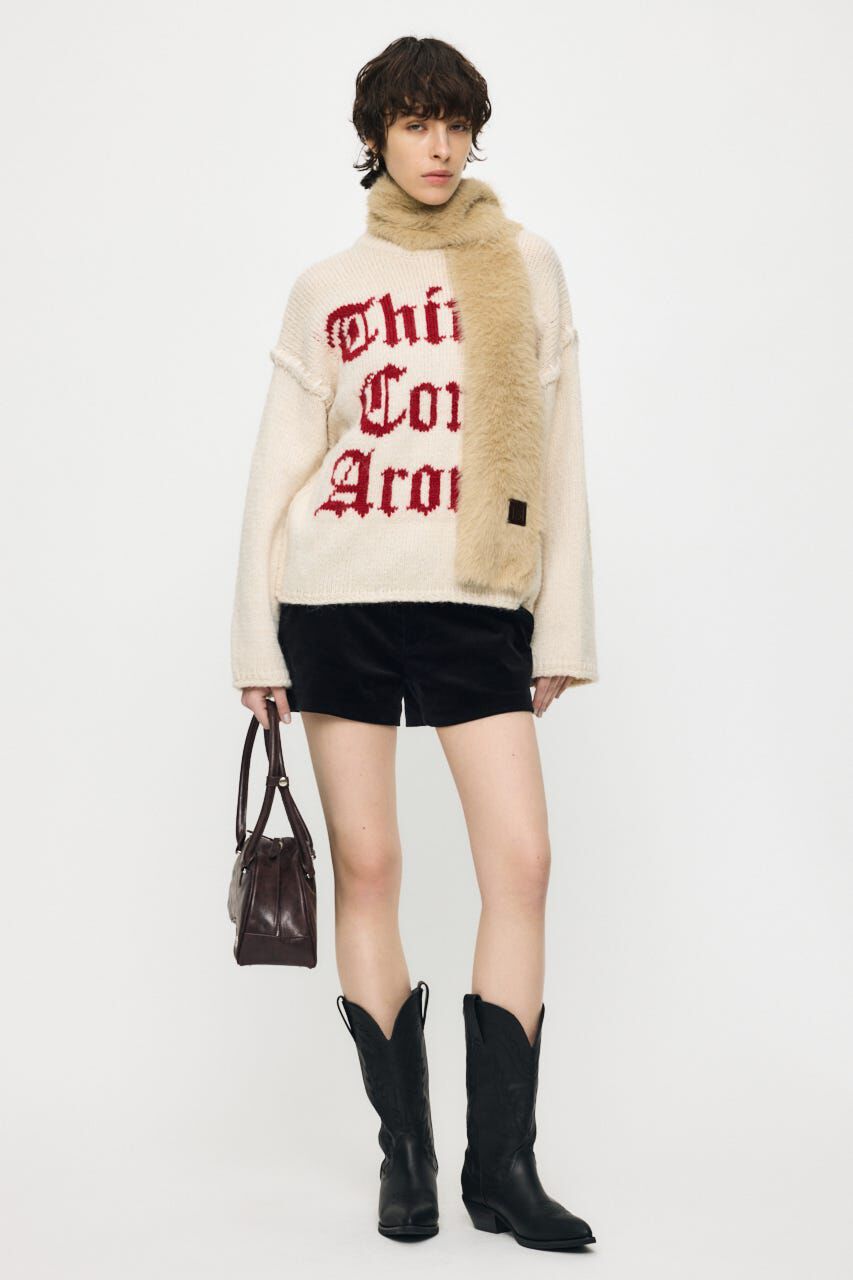 MOUSSY「JACQUARD WORD セーター」|ニット・セーター|