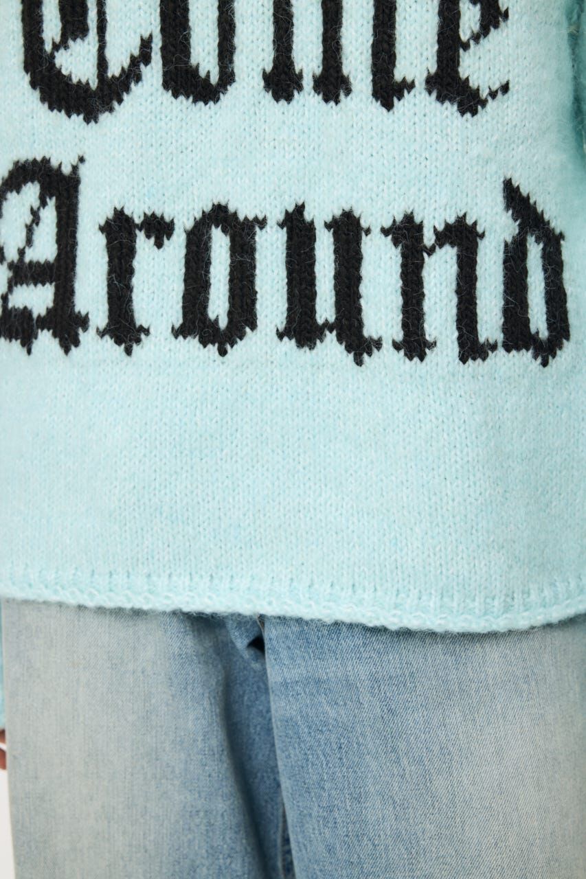 MOUSSY「JACQUARD WORD セーター」|ニット・セーター|