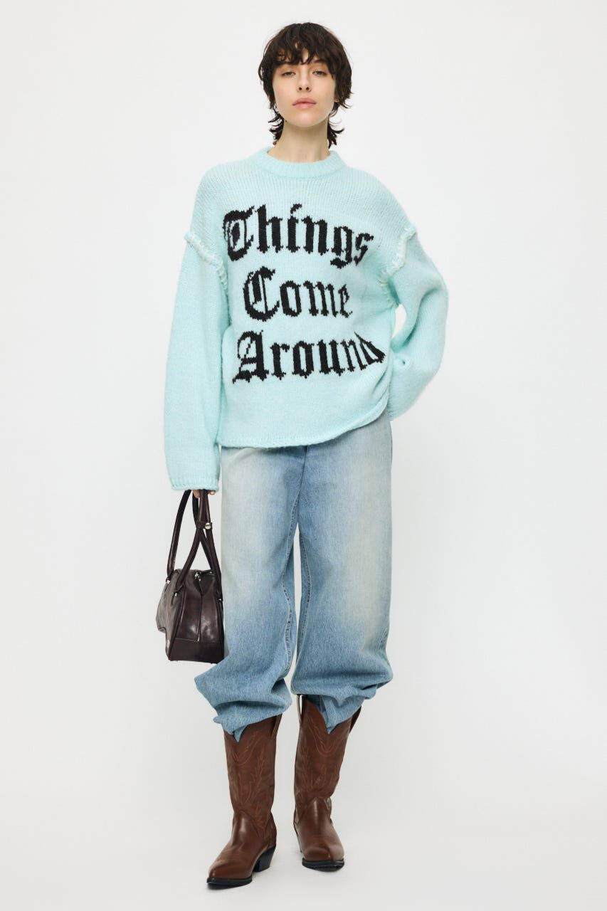 MOUSSY「JACQUARD WORD セーター」|ニット・セーター|