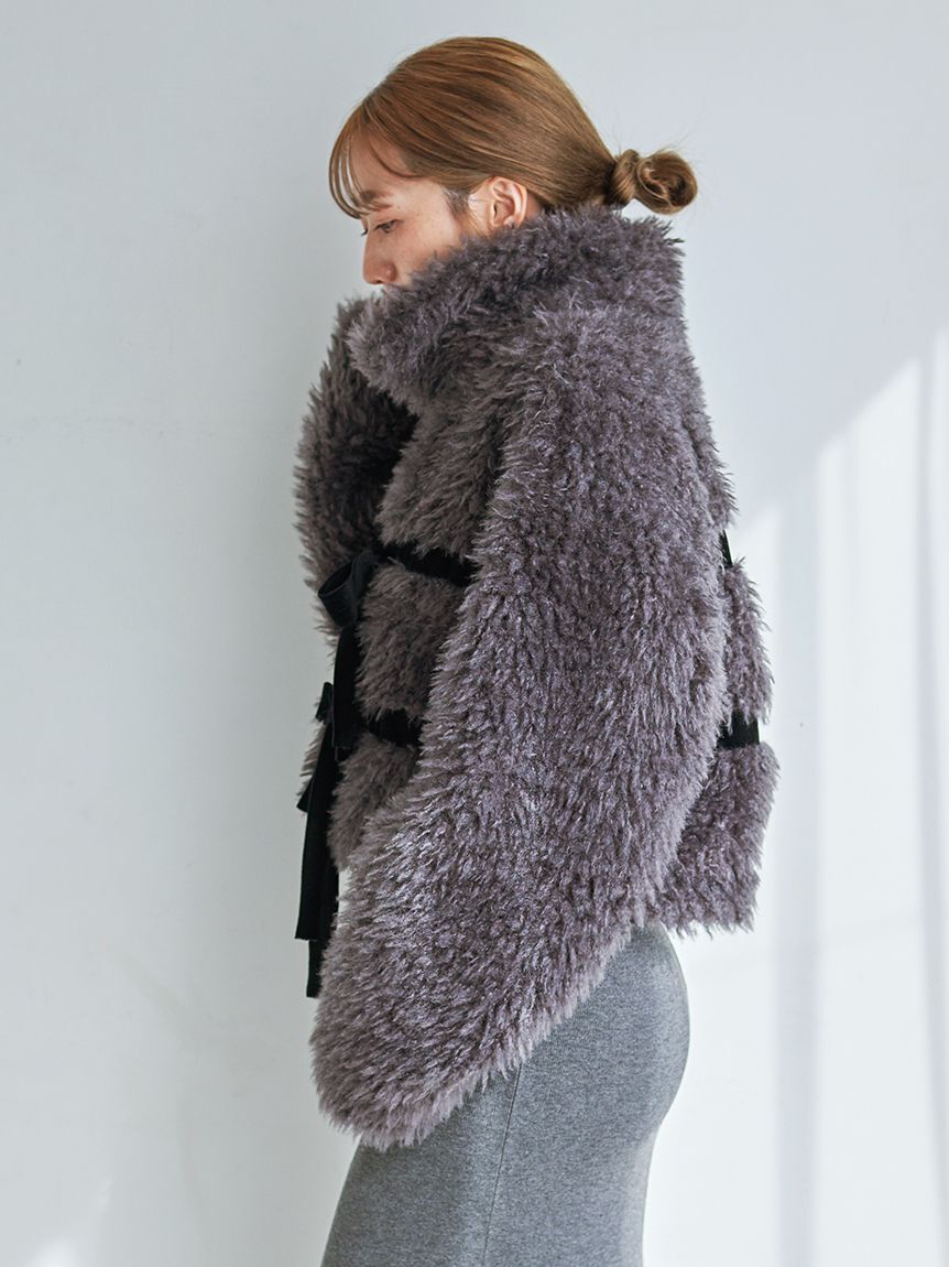 Sustainableリボンボアショートコート（SNIDEL）｜ルミネの