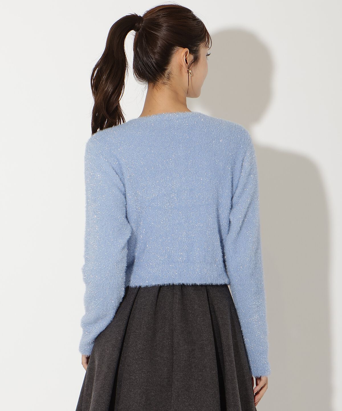 アンドクチュール「ラメシャギーニットカーディガン」|カーディガン|