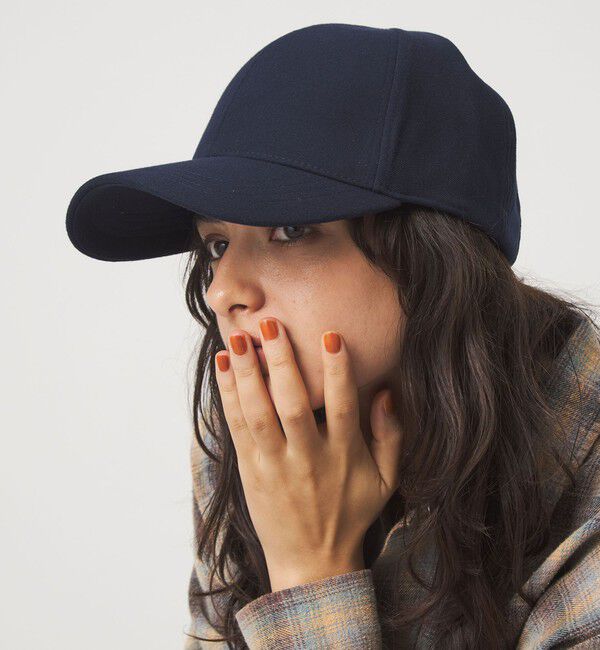 UNITED ARROWS green label relaxing「起毛ピーチ バイザー キャップ / 帽子 UVカット」|キャップ・キャスケット|NAVY