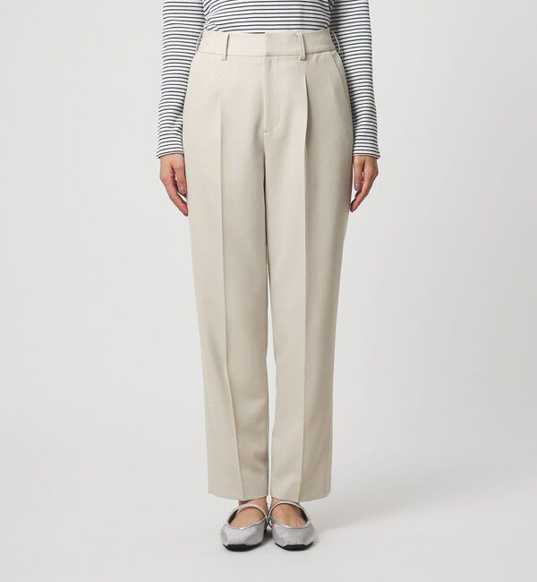 UNITED ARROWS green label relaxing「［size SHORT/TALLあり］パウドレ テーパード パンツ ナチュラル」|スラックス|