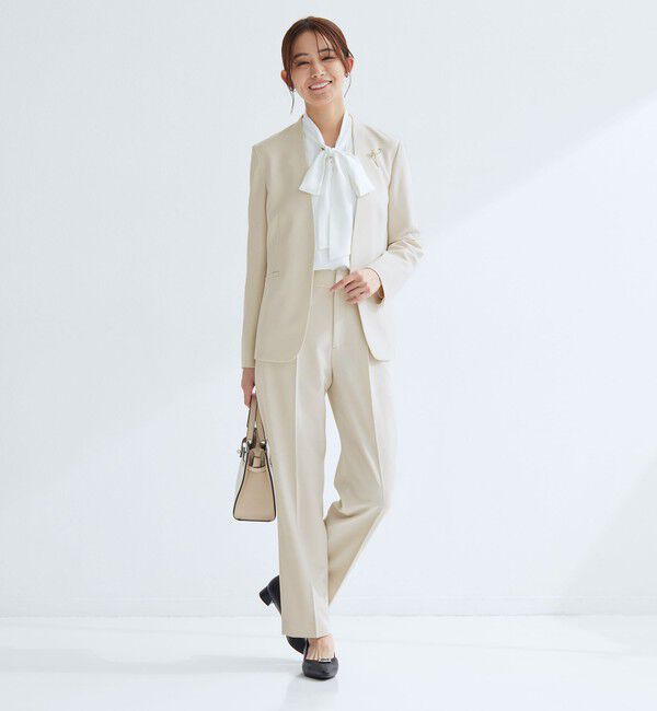 UNITED ARROWS green label relaxing「［size SHORT/TALLあり］パウドレ テーパード パンツ ナチュラル」|スラックス|