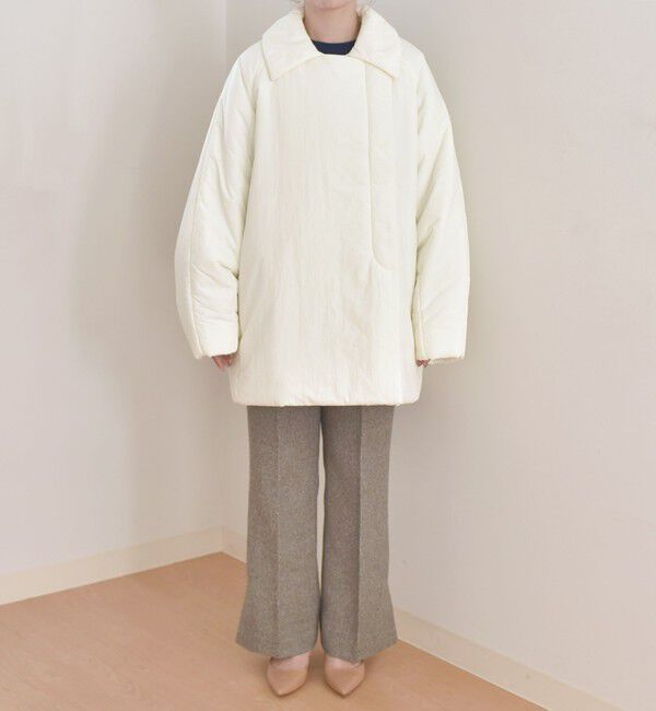 quaranciel「quaranciel: 中綿 テーラード ミドル ジャケット コート」|ダウン|