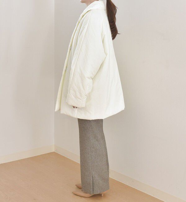 quaranciel「quaranciel: 中綿 テーラード ミドル ジャケット コート」|ダウン|