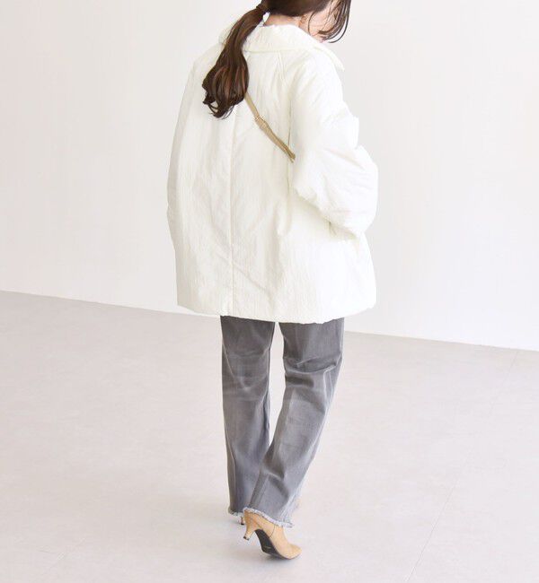 quaranciel「quaranciel: 中綿 テーラード ミドル ジャケット コート」|ダウン|