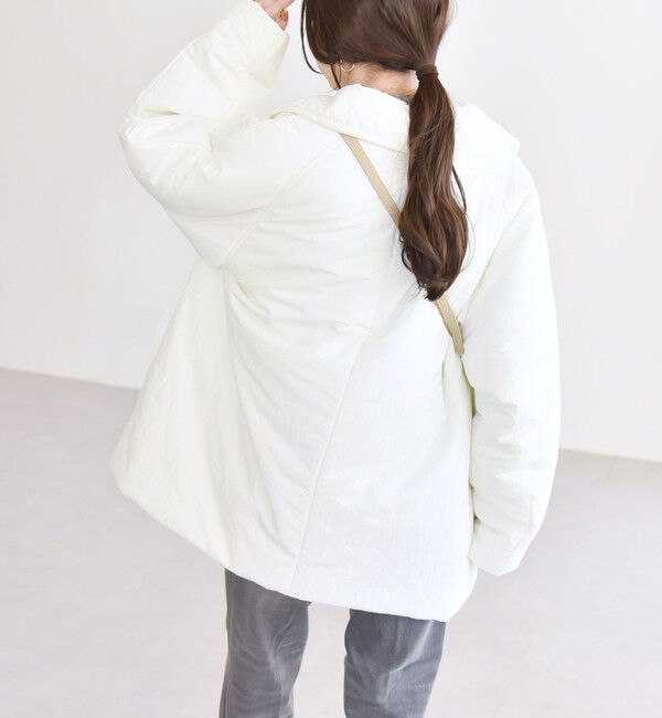 quaranciel「quaranciel: 中綿 テーラード ミドル ジャケット コート」|ダウン|