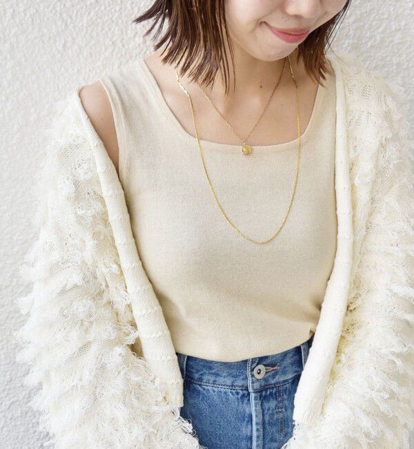 SHIPS for women「〈洗濯機可能〉2WAY ラメ タンクトップ」|タンクトップ|ベージュ