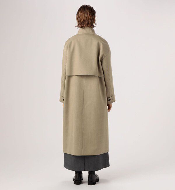 ウールギャバジンスタンドカラー トレンチコート（GALERIE VIE