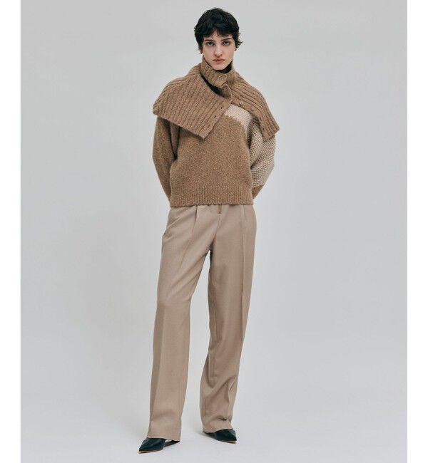 BEIGE,「GLAIEULS / アルパカ混インターシャスヌード」|マフラー|