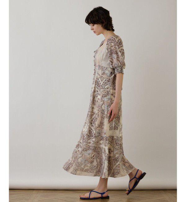 GRACE CONTINENTAL「スカーフプリントドレス」|ワンピース|