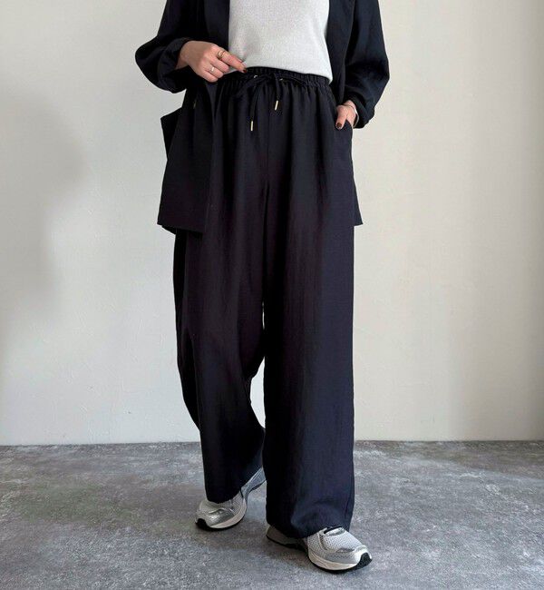 fredy emue「《セットアップ対応》リネン混スラブツイルイージーパンツ」|チノ|