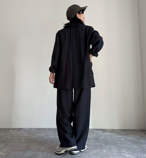 fredy emue「《セットアップ対応》リネン混スラブツイルイージーパンツ」|チノ|