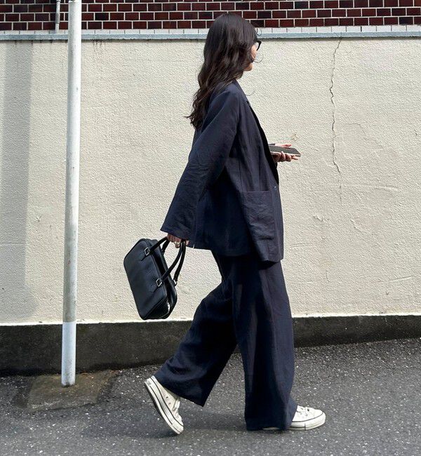 fredy emue「《セットアップ対応》リネン混スラブツイルイージーパンツ」|チノ|